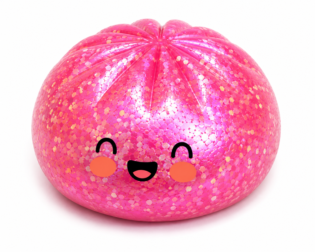 Glitter Edition Dumpling Squishy - pink glitter dumpling squishy