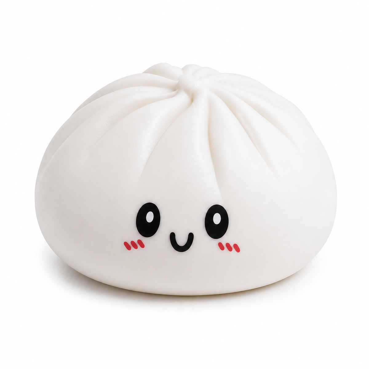 XL Dumpling Squishy - White on white background