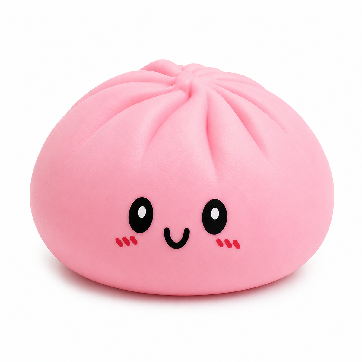 XL Dumpling Squishy - Pink on white background