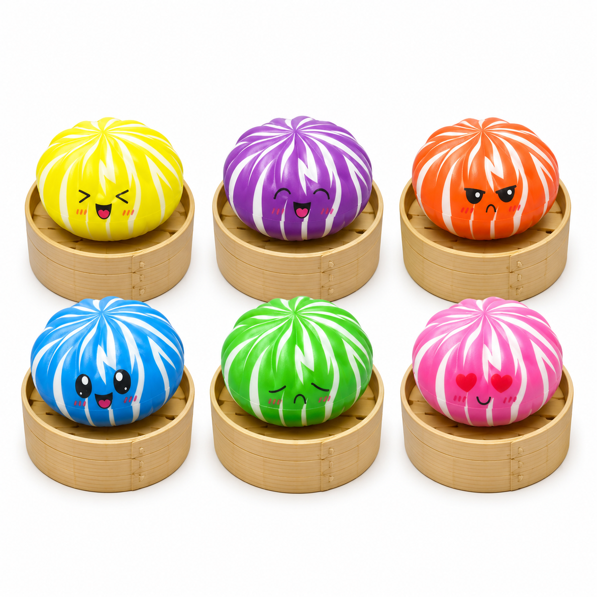 Neon Stripe Dumpling Squishy Mystery Box - image 1
