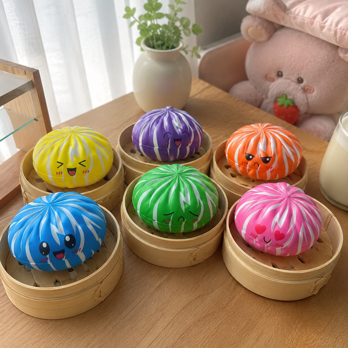 Neon Stripe Dumpling Squishy Mystery Box - image 3