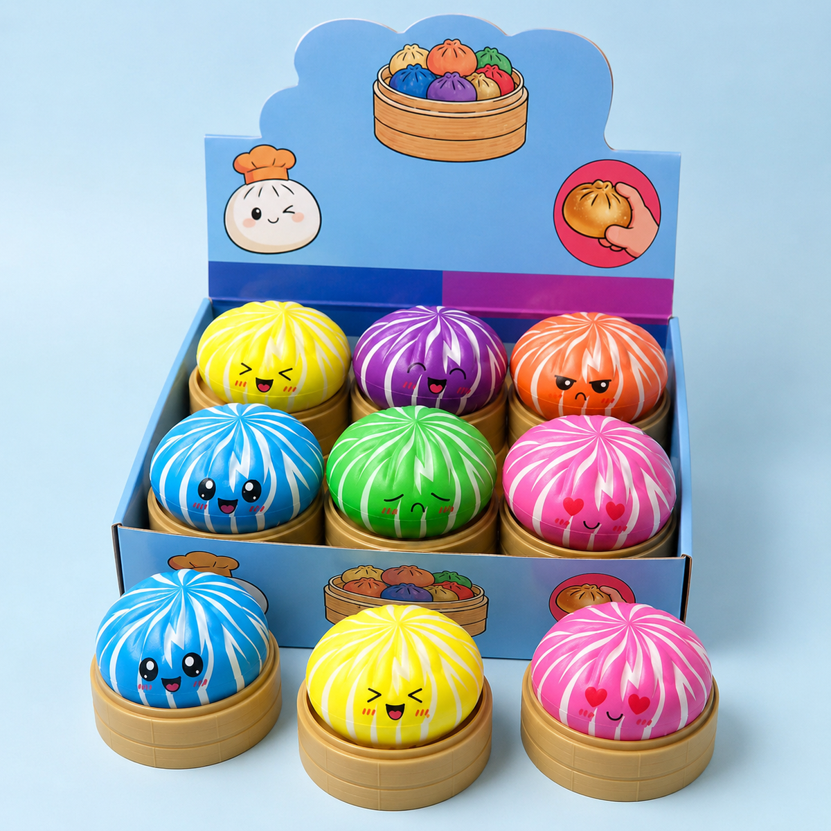 Neon Stripe Dumpling Squishy Mystery Box - image 5