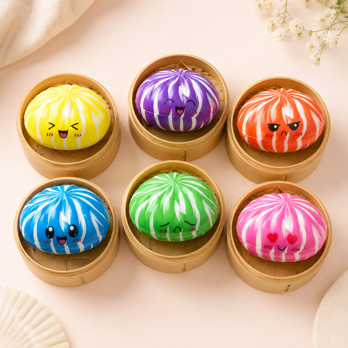 Neon Stripe Dumpling Squishy Mystery Box - image 6