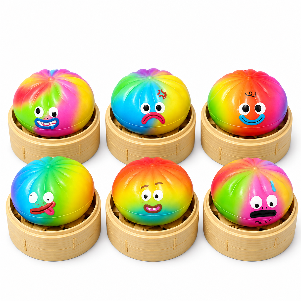 Rainbow Mood Dumpling Squishy Mystery Box - product on white background