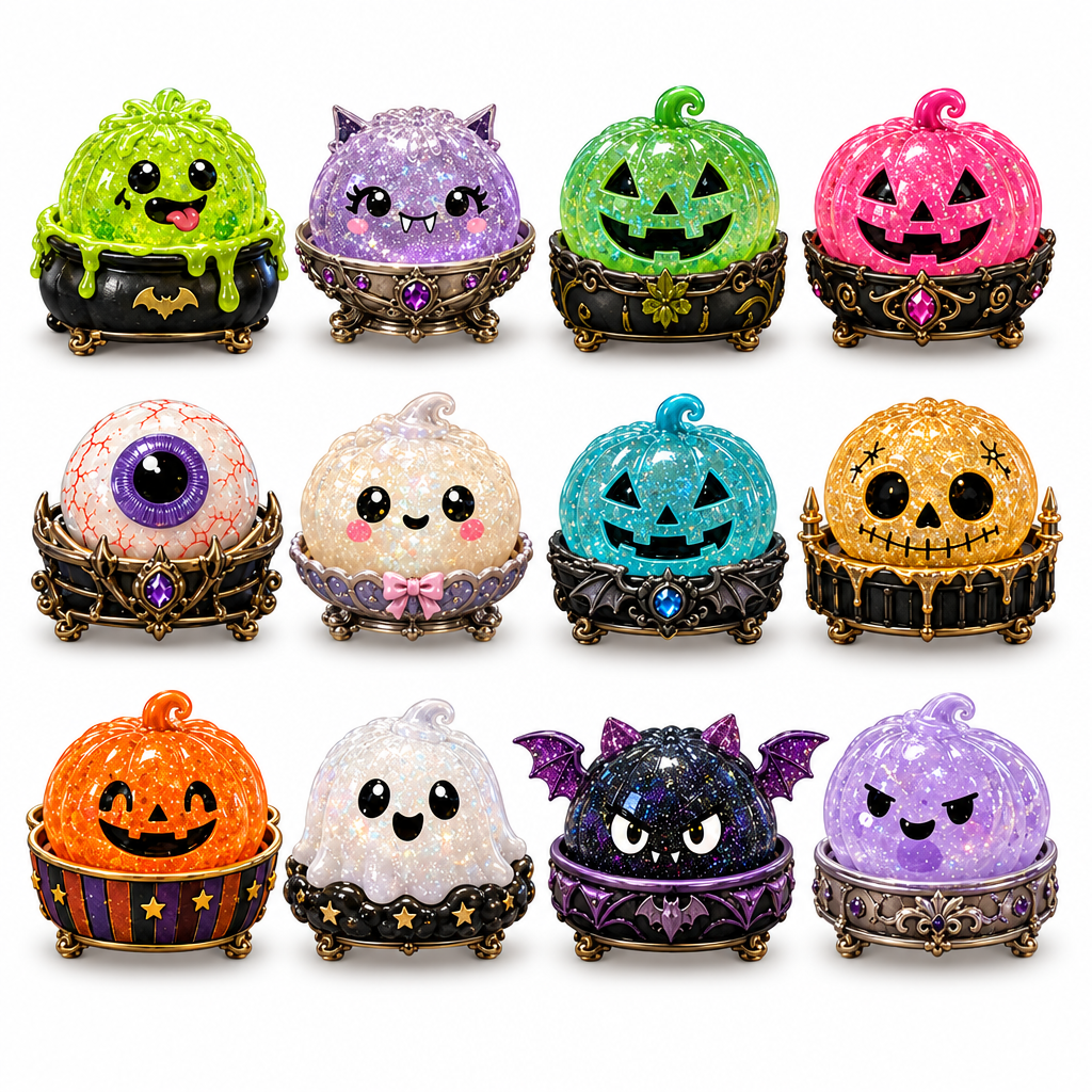 Halloween Dumpling Squishy Mystery Box - product on white background